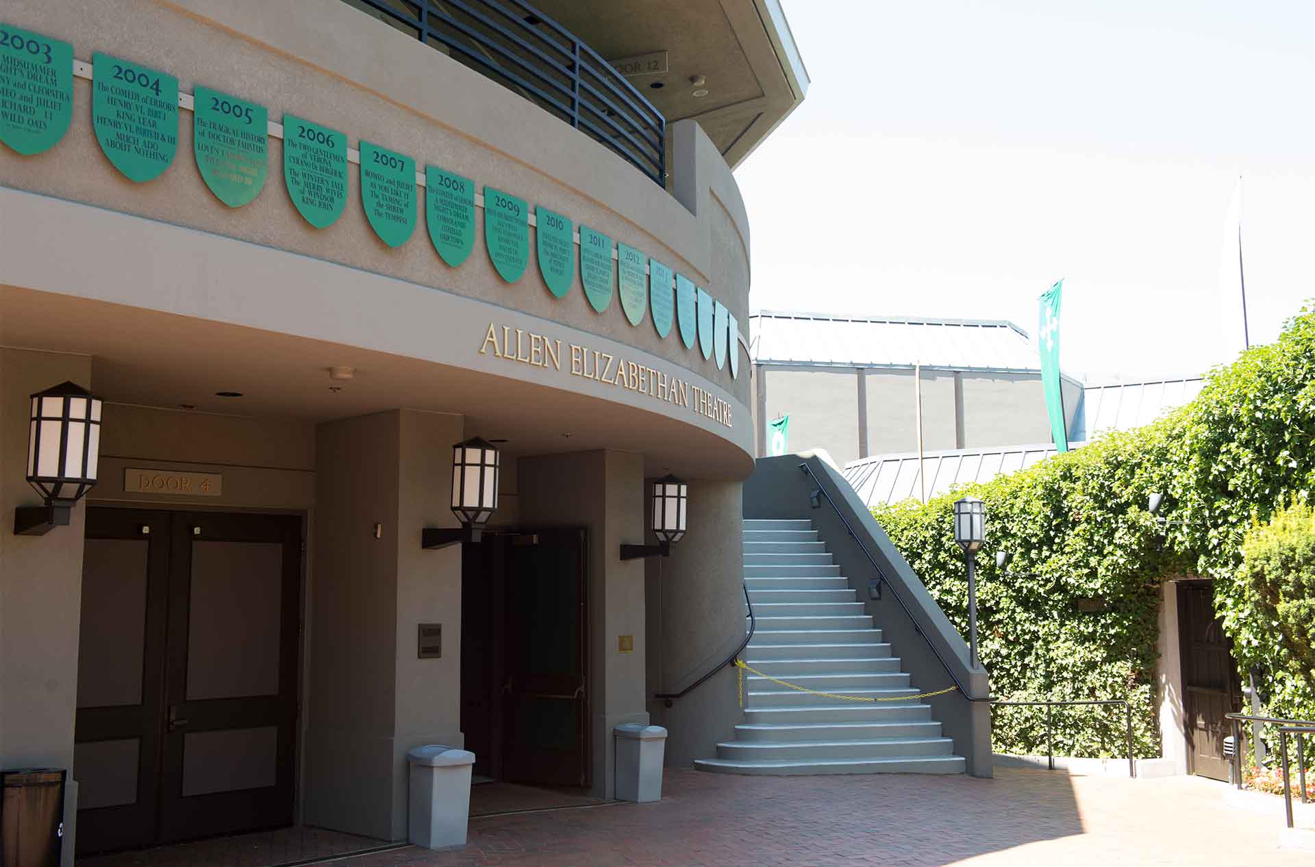 Outside view of a theater pavilion.