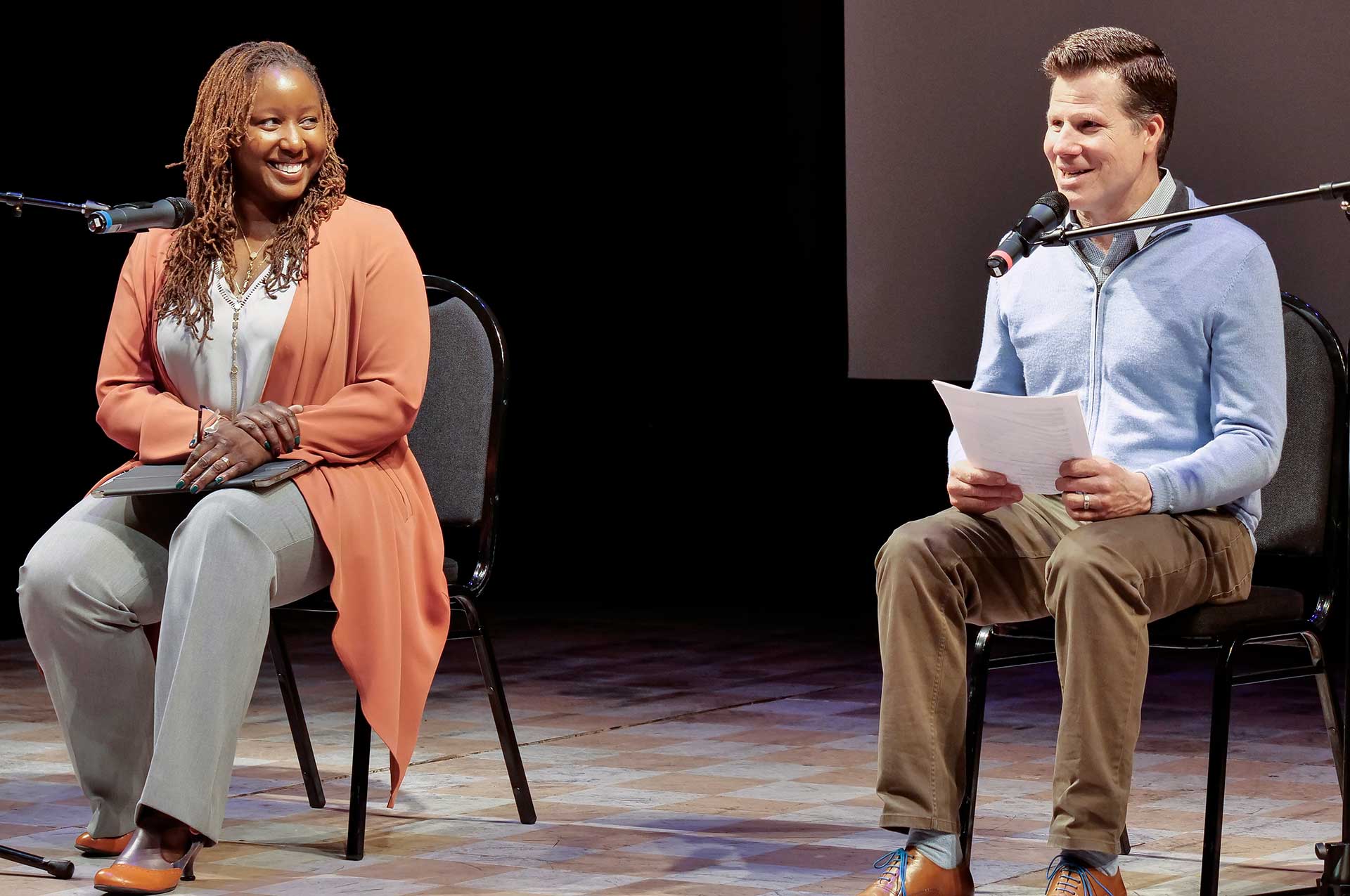 Nataki Garrett and Bill Rauch