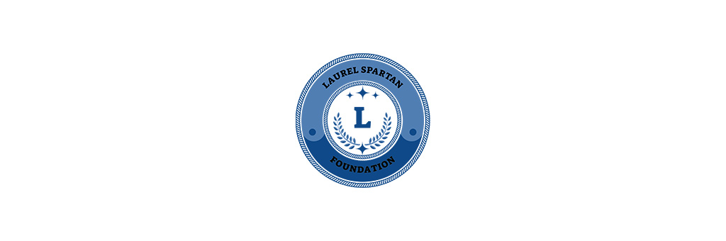 A circular logo in blues for Laurel Spartan Group.